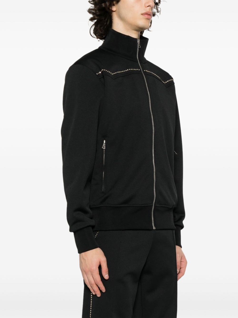 logo-embellished track jacket - 4