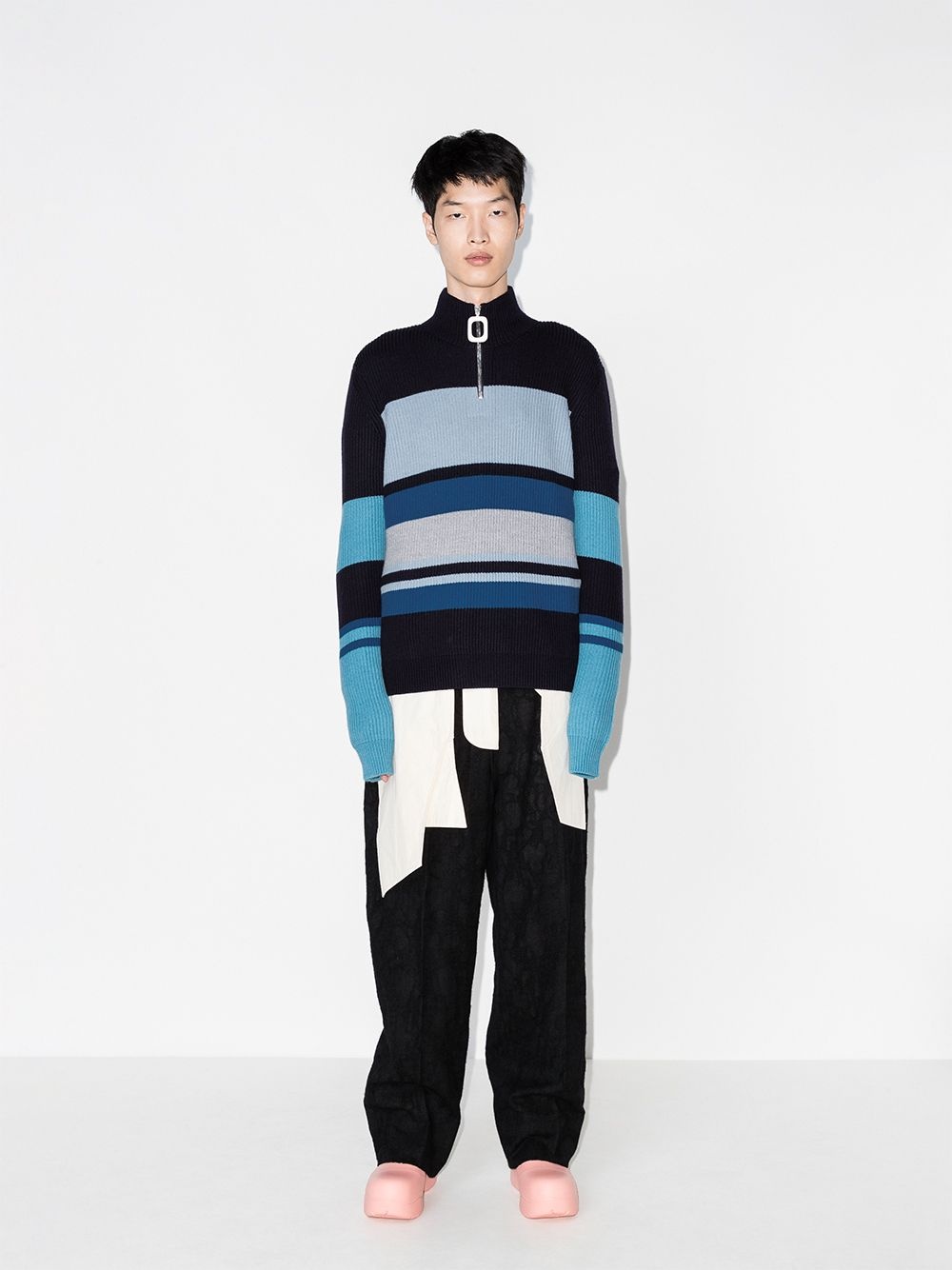 colour block ribbed jumper - 5