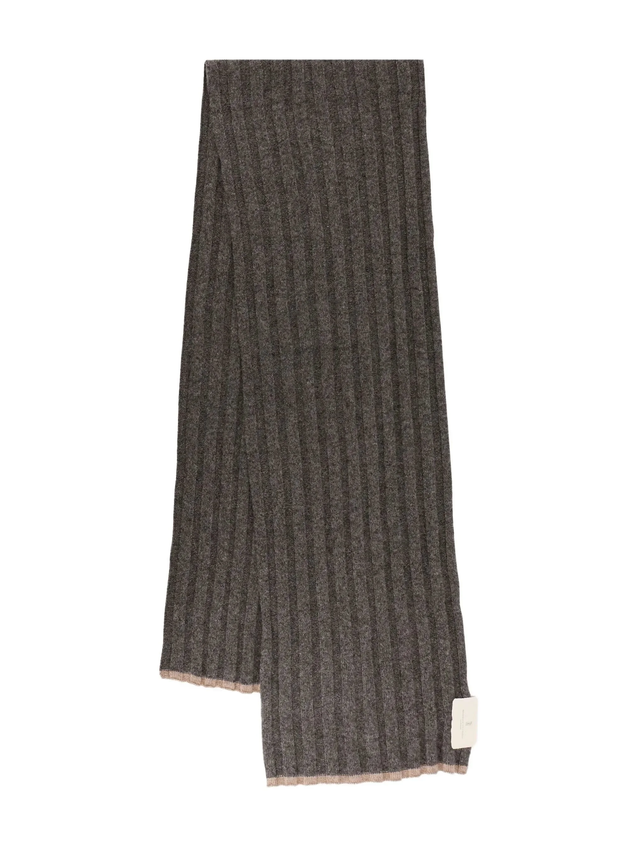 Brunello Cucinelli Ribbed Cashmere Scarf - 1