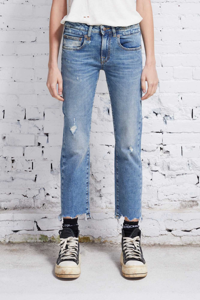 R13 BOY STRAIGHT WITH RIPS - CARLTON | R13 outlook