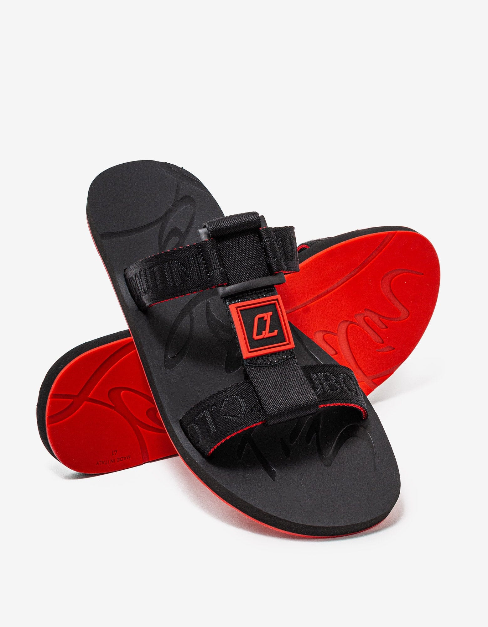 Christian Louboutin Black Surf Sandals - 5