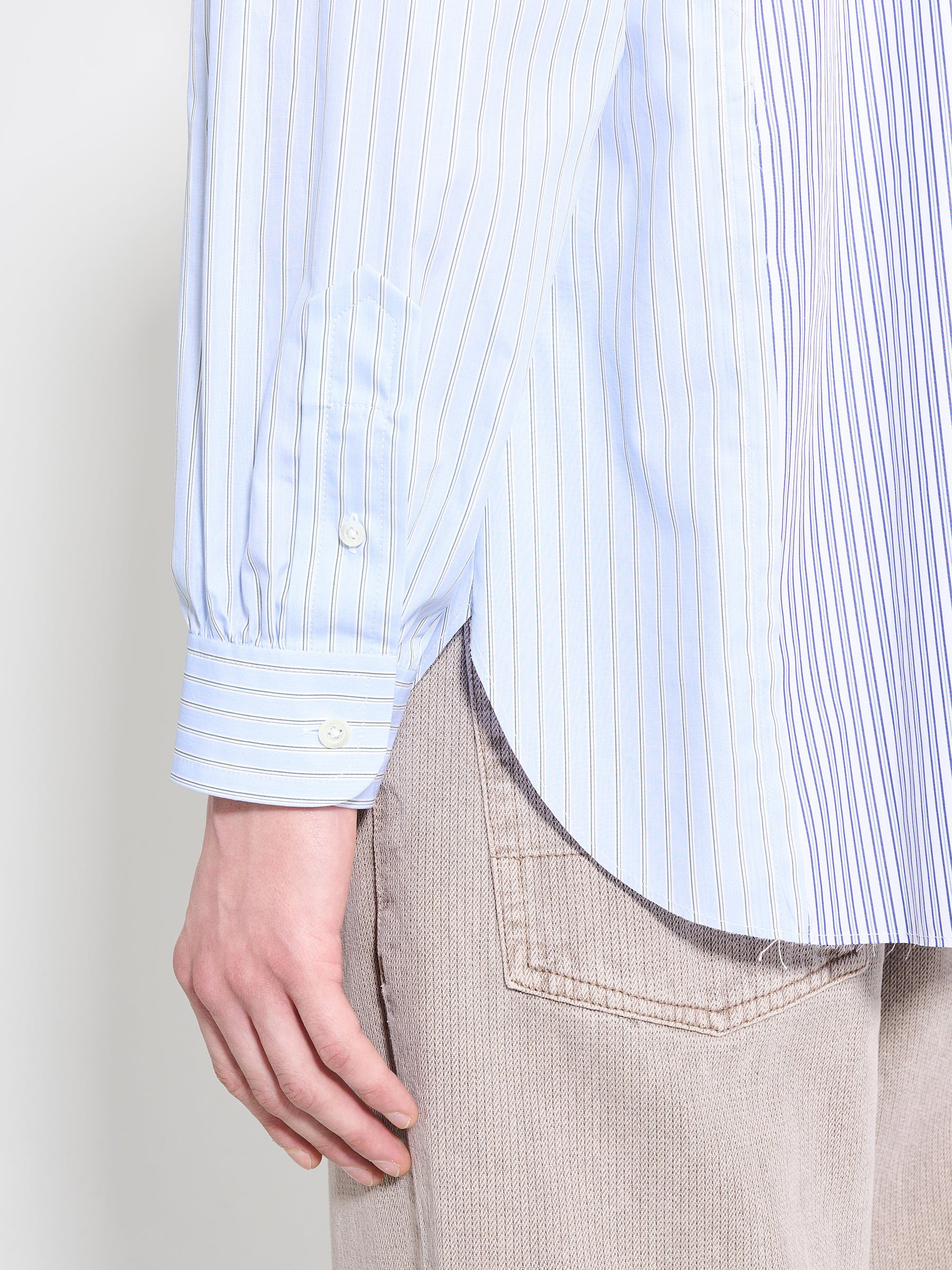 MAISON MARGIELA LONG SLEEVED SHIRT WHITE BLUE - 6