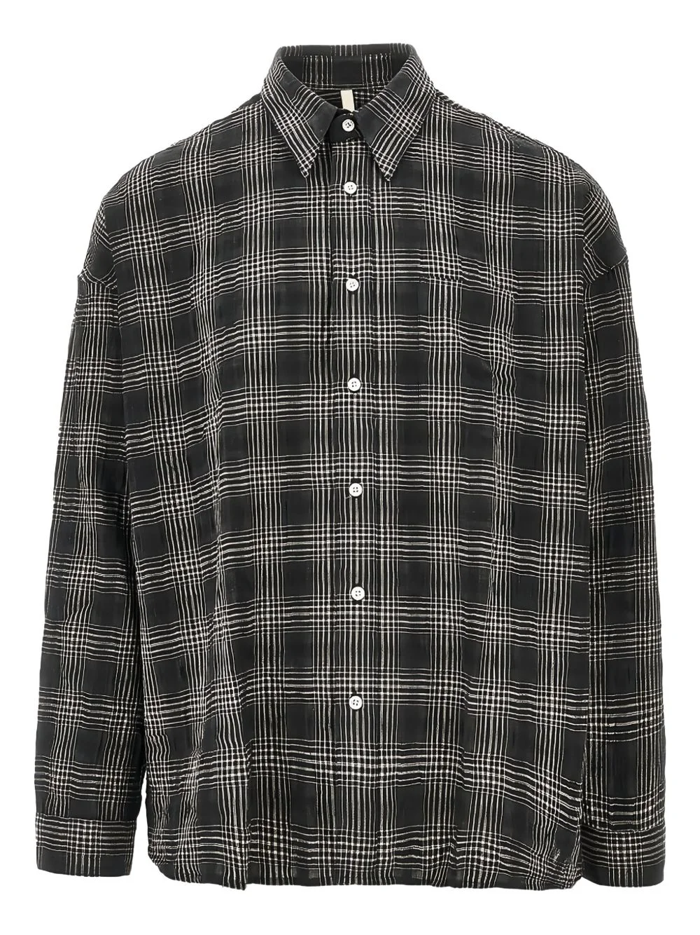 checked-pattern shirt - 1