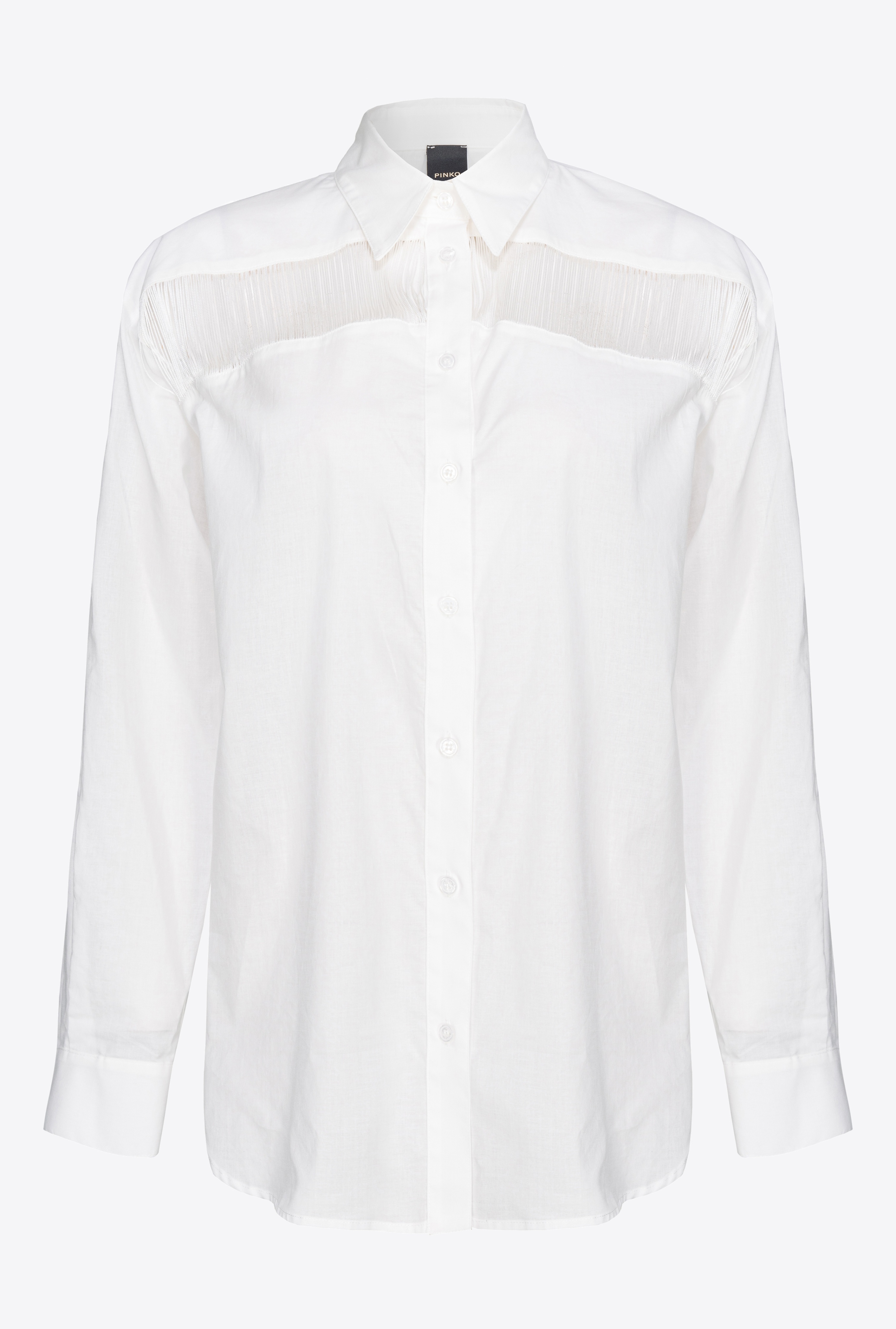 MUSLIN SHIRT WITH FRINGING - 1