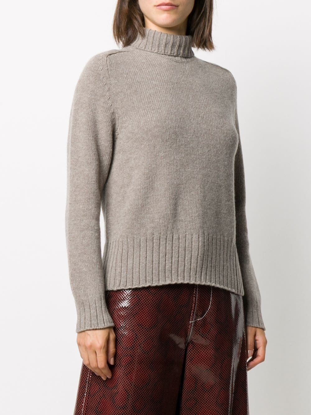 plain roll-neck jumper - 3