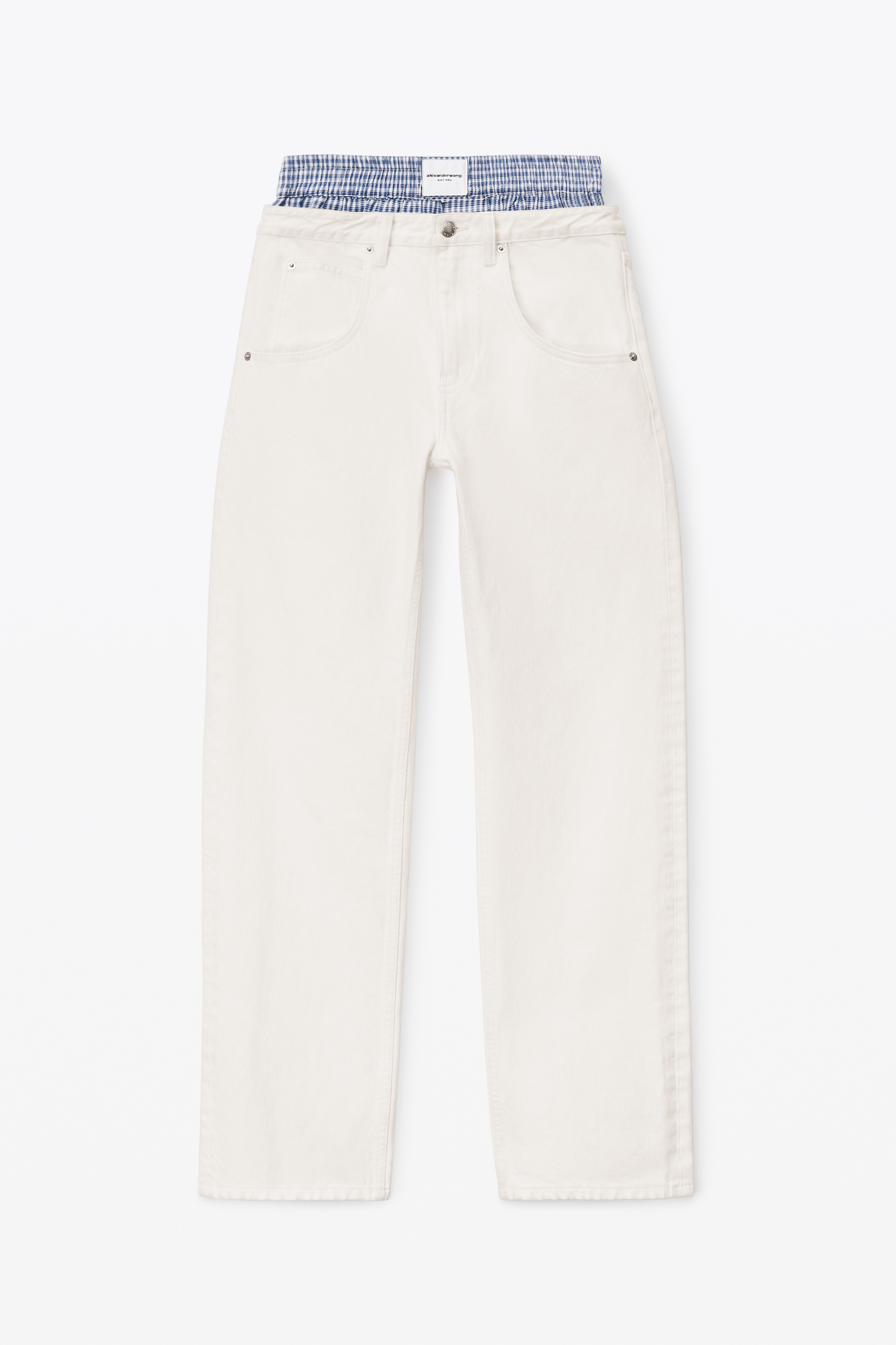 LAYERED BOXER SKATER JEAN IN DENIM - 1