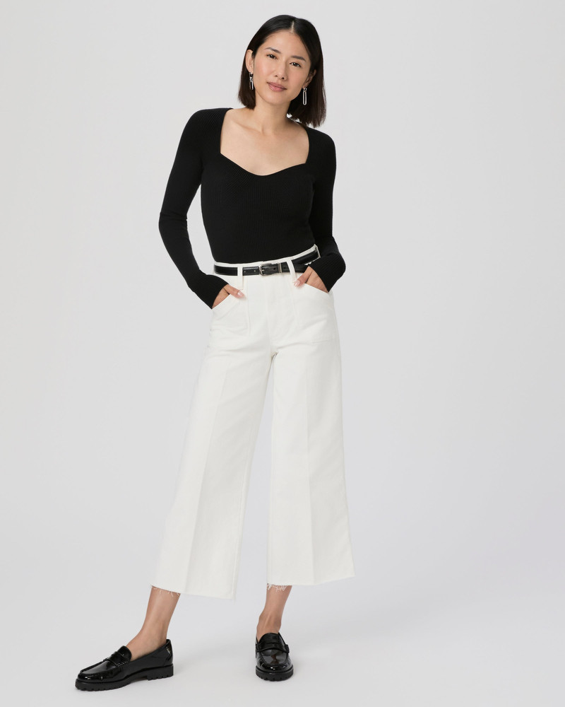 PAIGE Anessa Petite Wide Leg Jean outlook