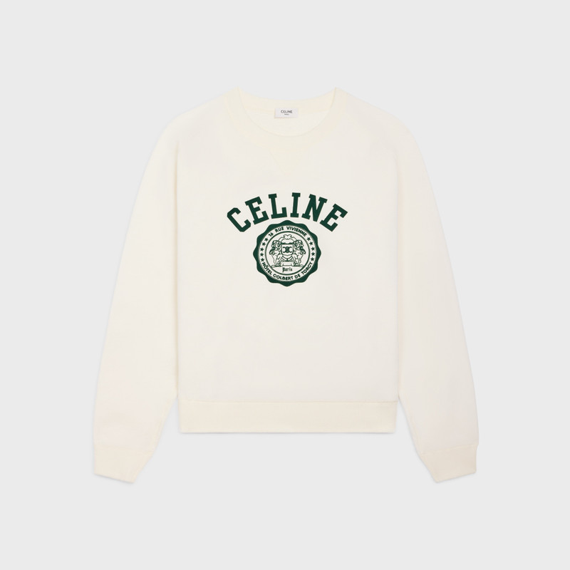 celine blason loose sweatshirt in cotton fleece 1