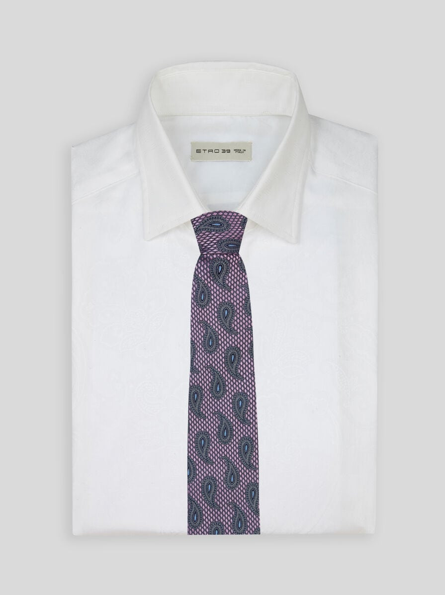 MICRO-DIAMOND TIE WITH PAISLEY - 2