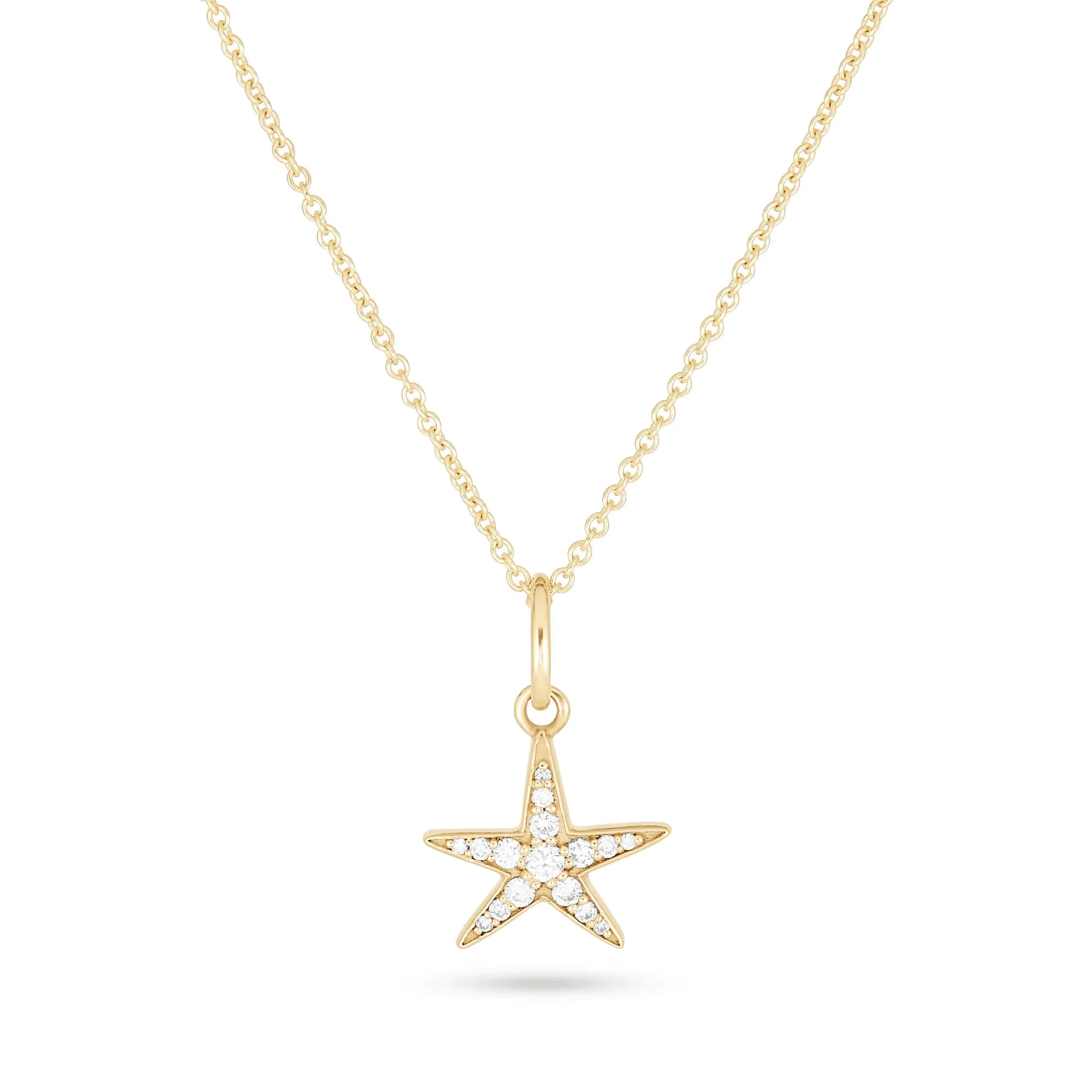LAB-Created Diamond Starfish Necklace - 1