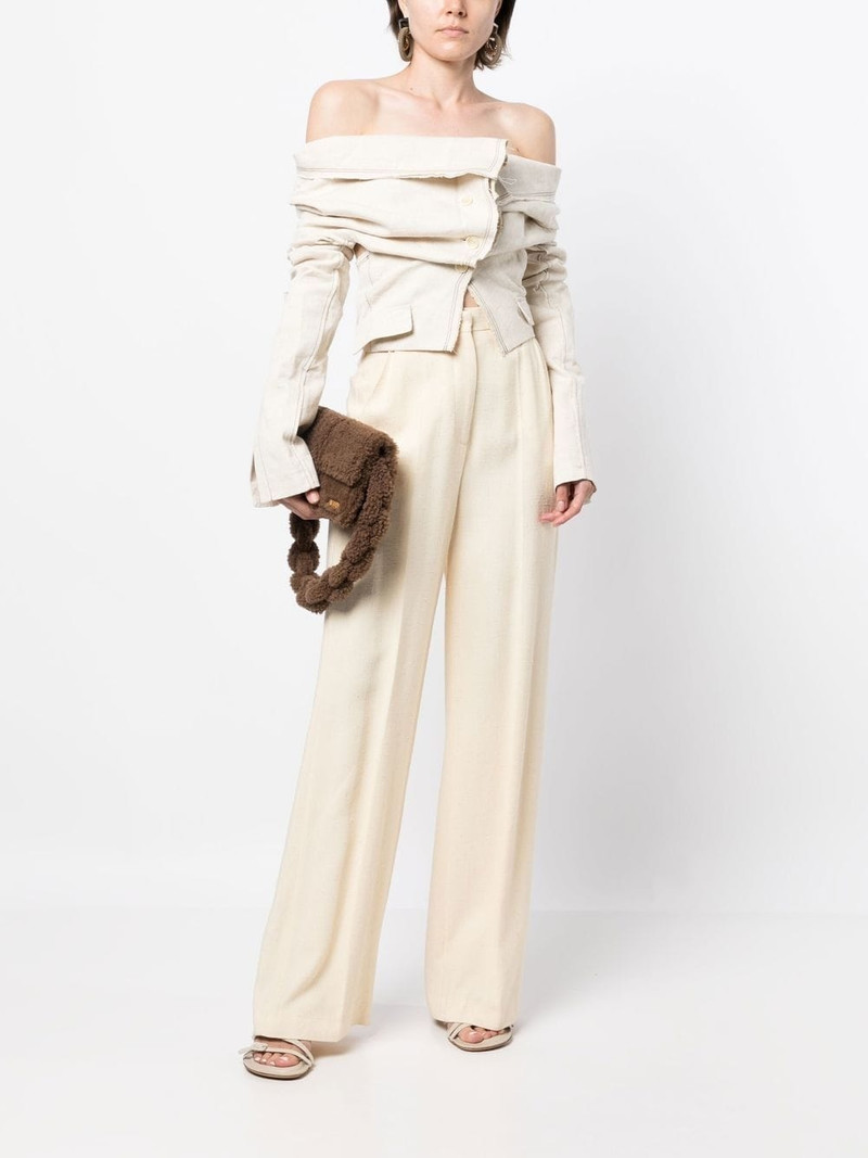 JACQUEMUS Camargue scrunched blouse outlook
