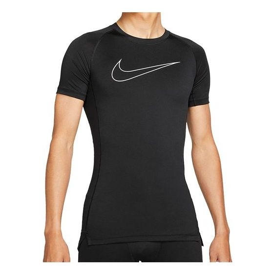 Nike Logo Printing Training Sports Breathable Short Sleeve Gym Clothes Black DD1993-010 - 1