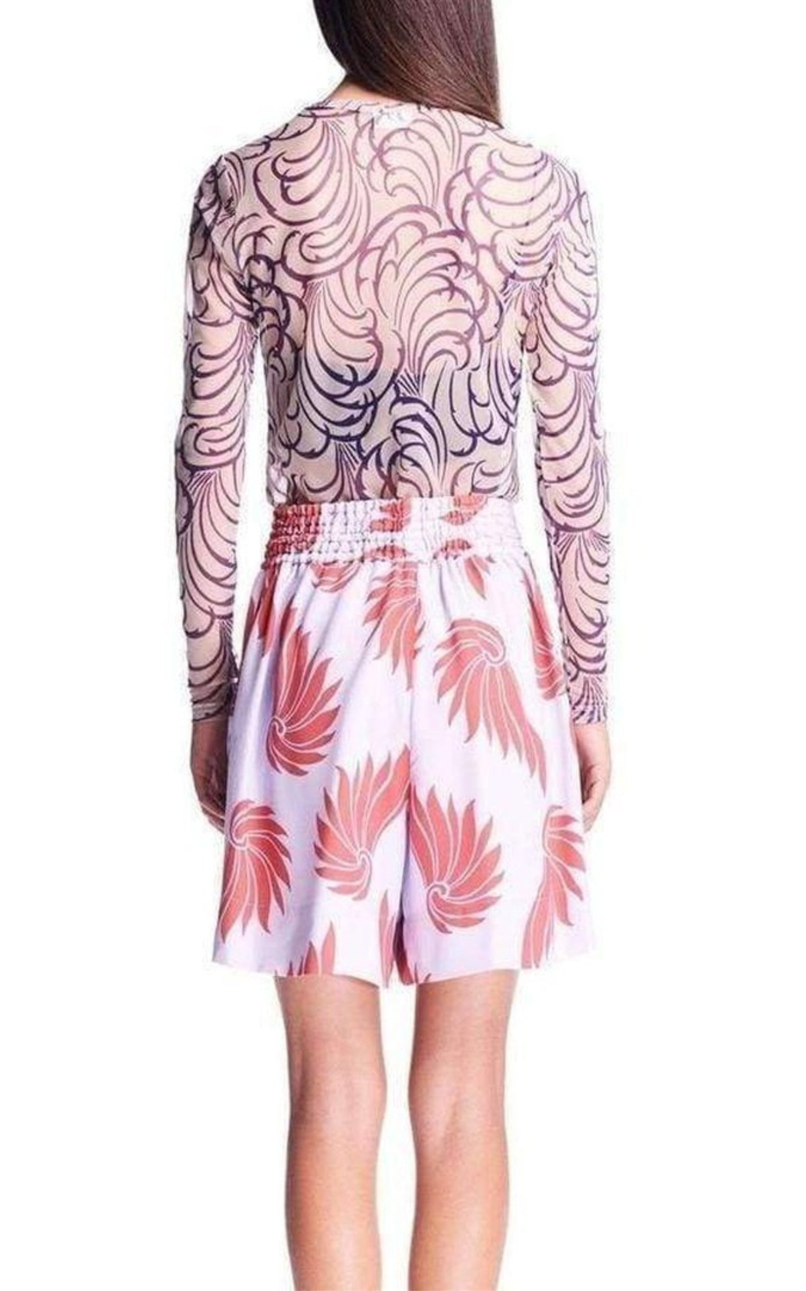 Feather Printed Shorts - 3