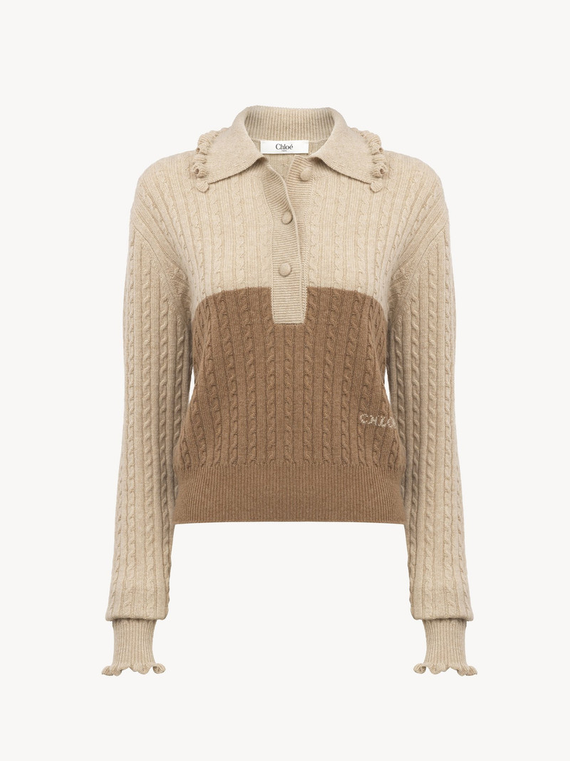 Chloé COLLAR SWEATER IN A WOOL & CASHMERE KNIT outlook