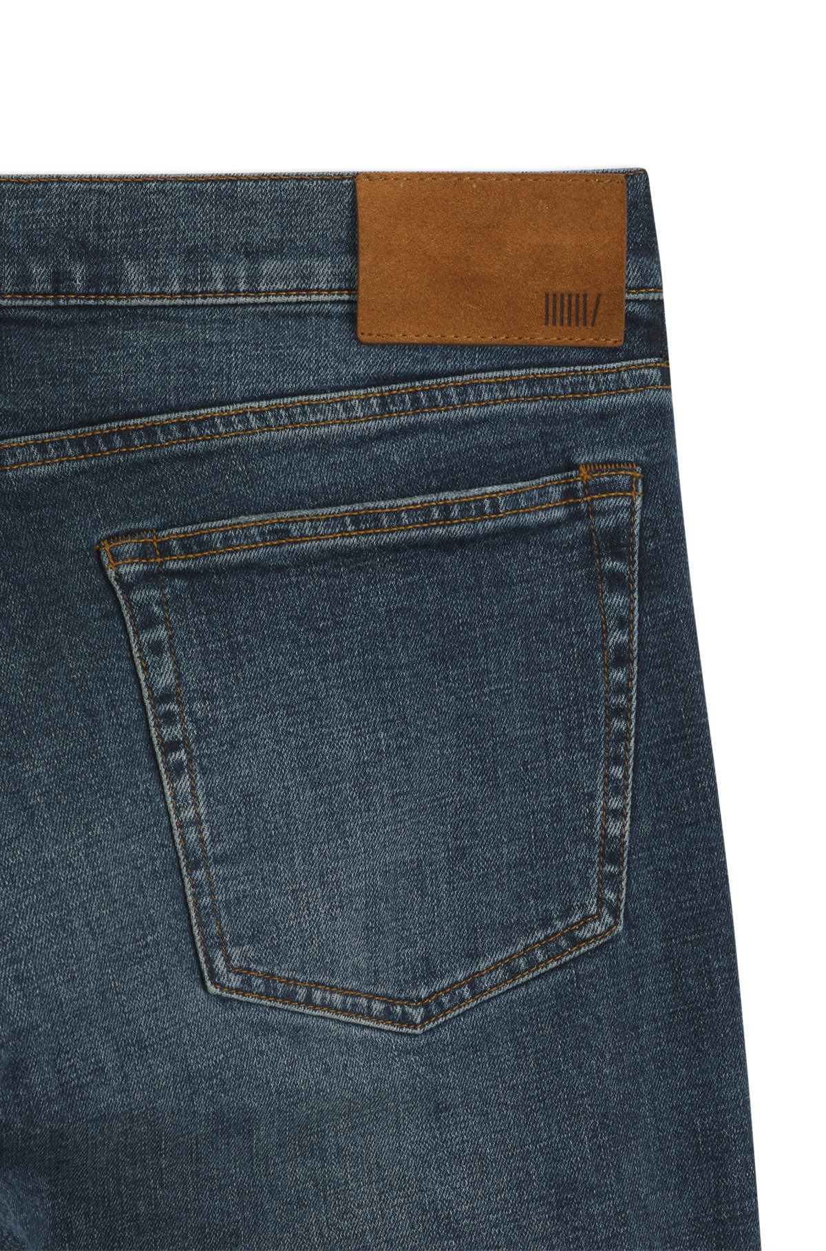 BECKHAM X BOSS SLIM-FIT JEANS IN BLUE STRETCH DENIM - 6