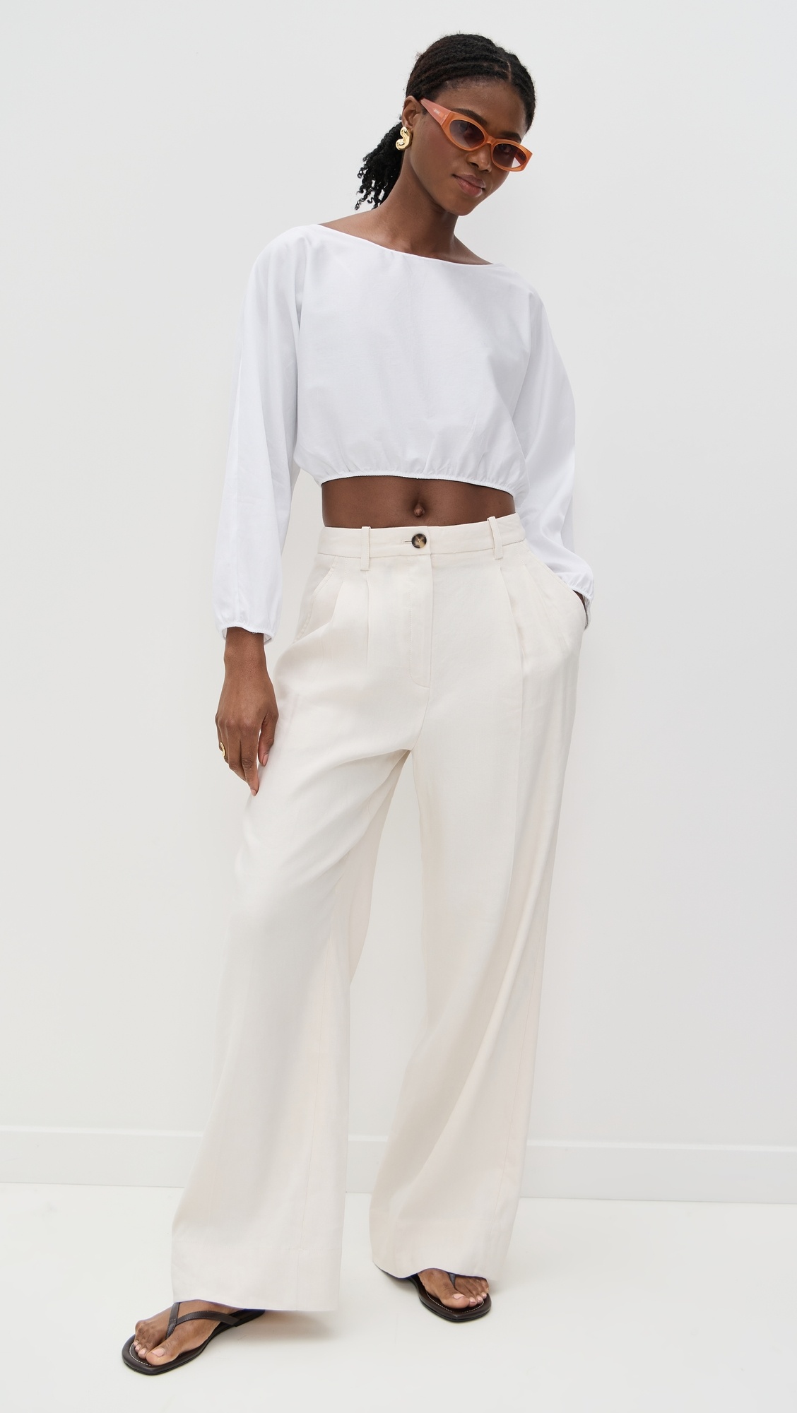 Yoko Long Sleeve Blouson Top - 4