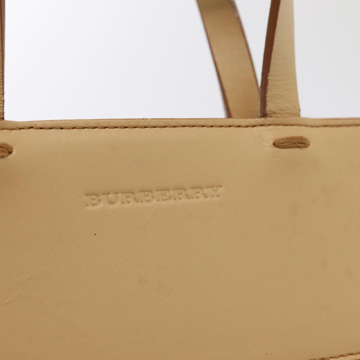 Burberry Hand Bag Leather Beige - 10