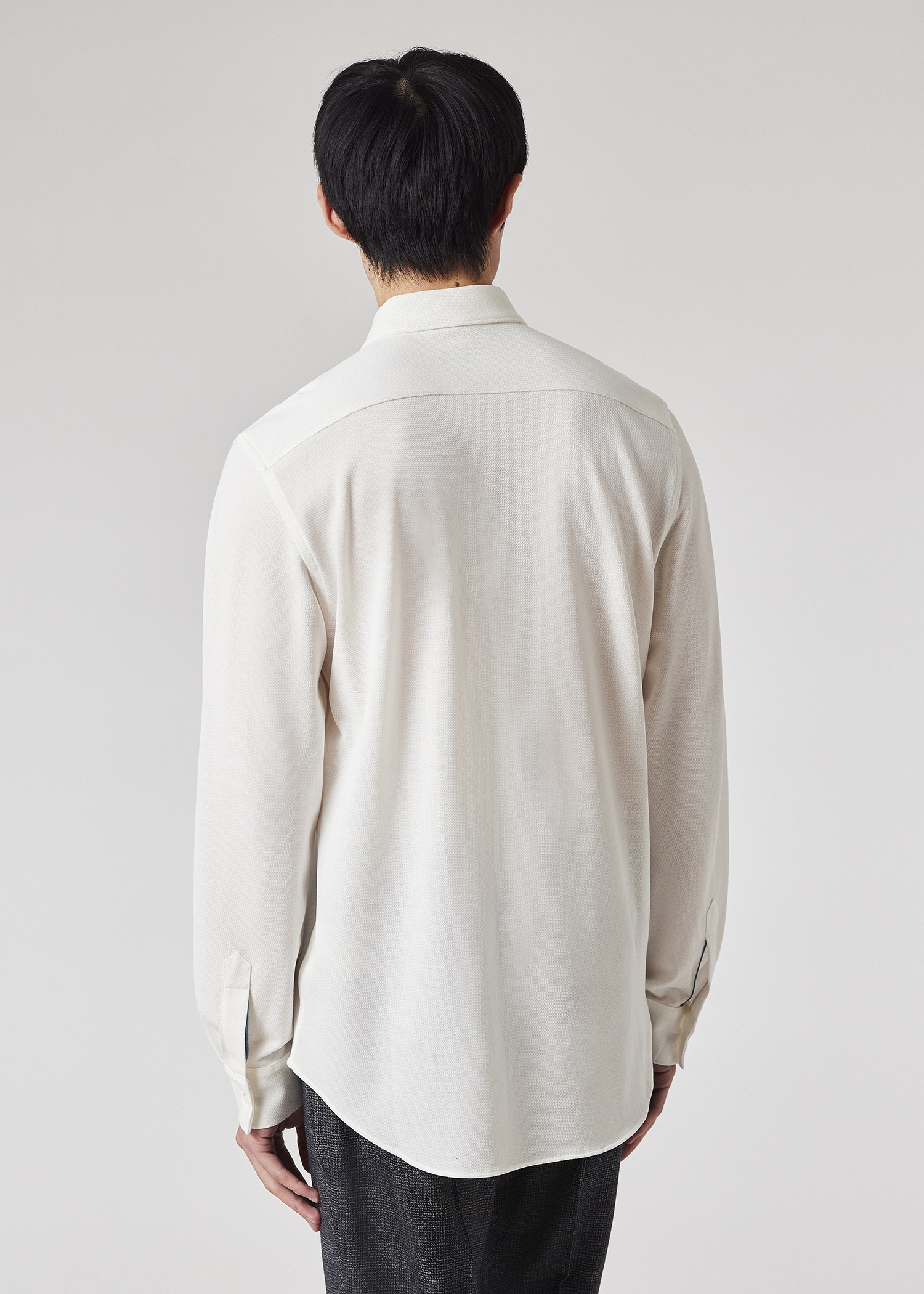 White Cotton Pique Shirt - 4