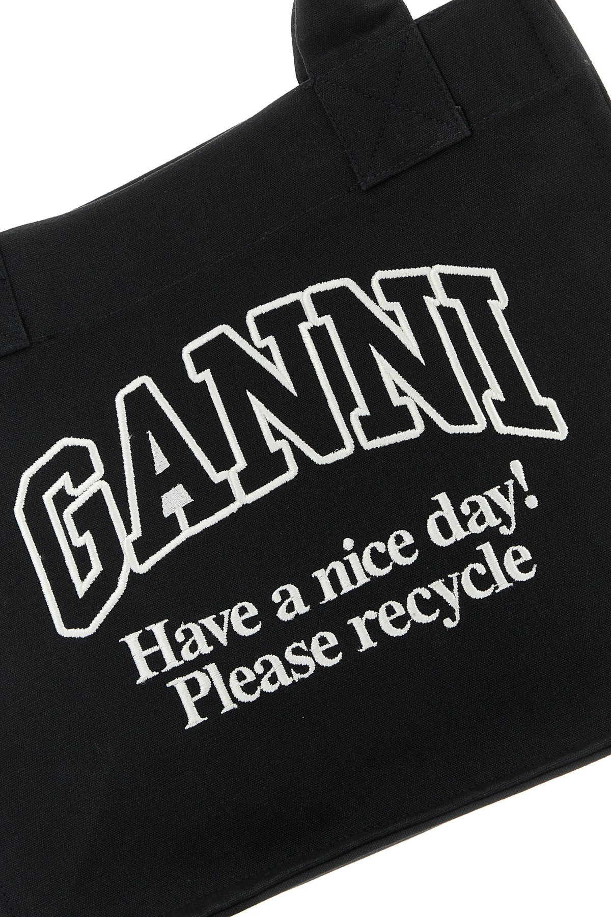 Black canvas shopping bag - 4