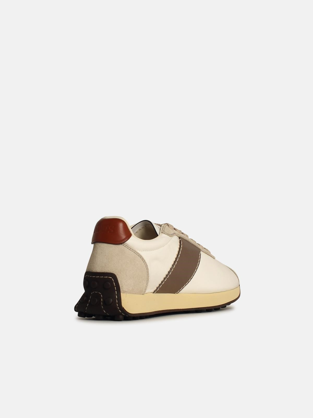 'T VINTAGE' BEIGE LEATHER BLEND SNEAKERS - 3