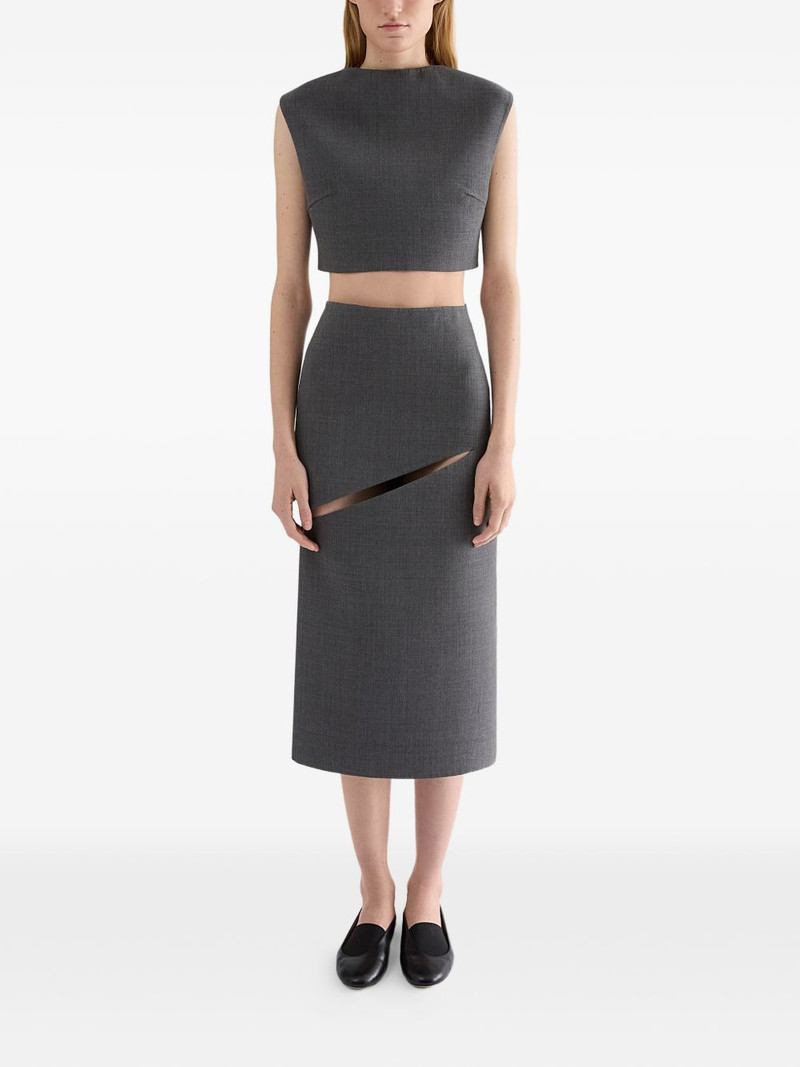 Jil Sander twill crop top outlook