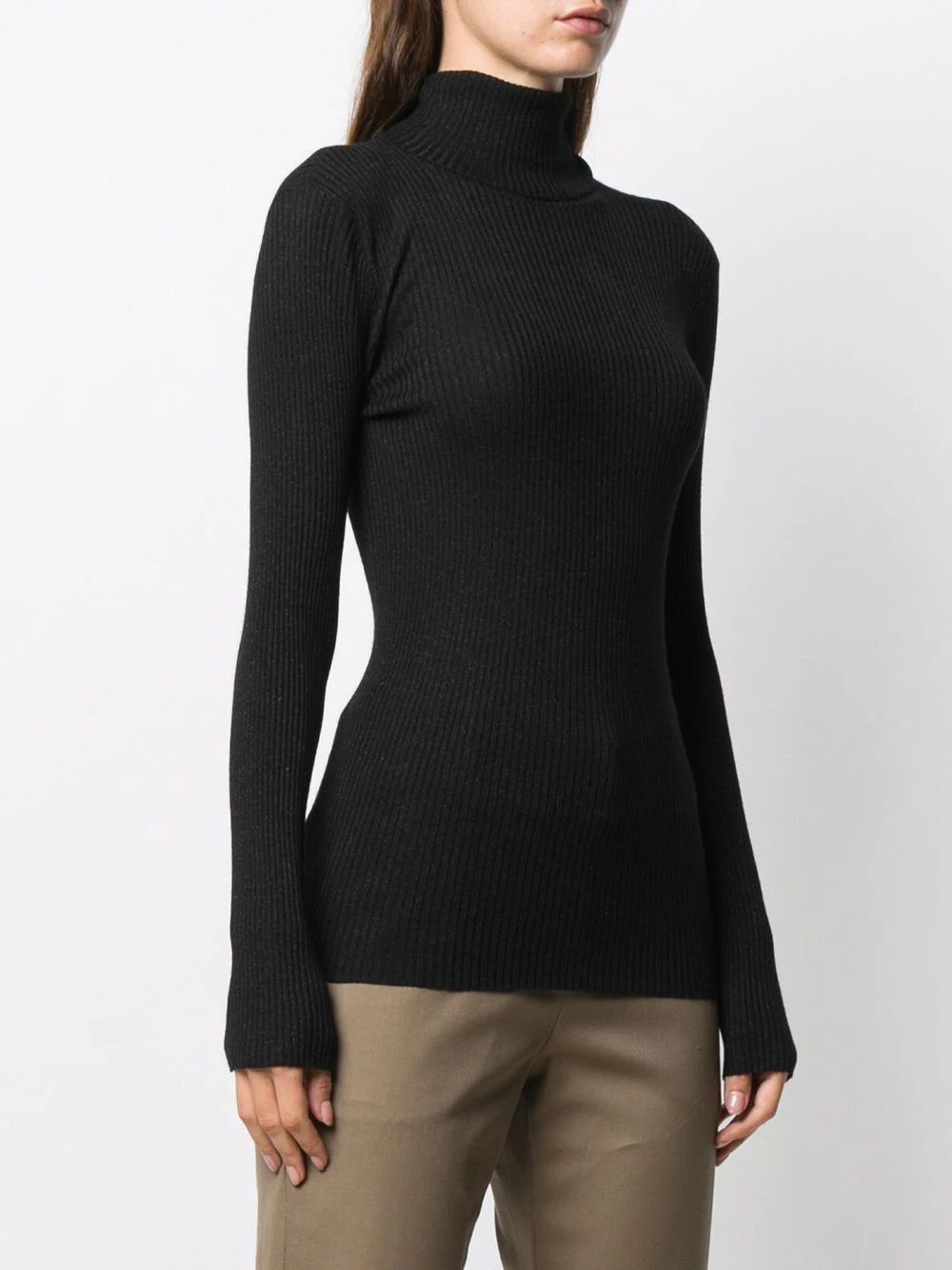 roll-neck ribbed jumper - 3