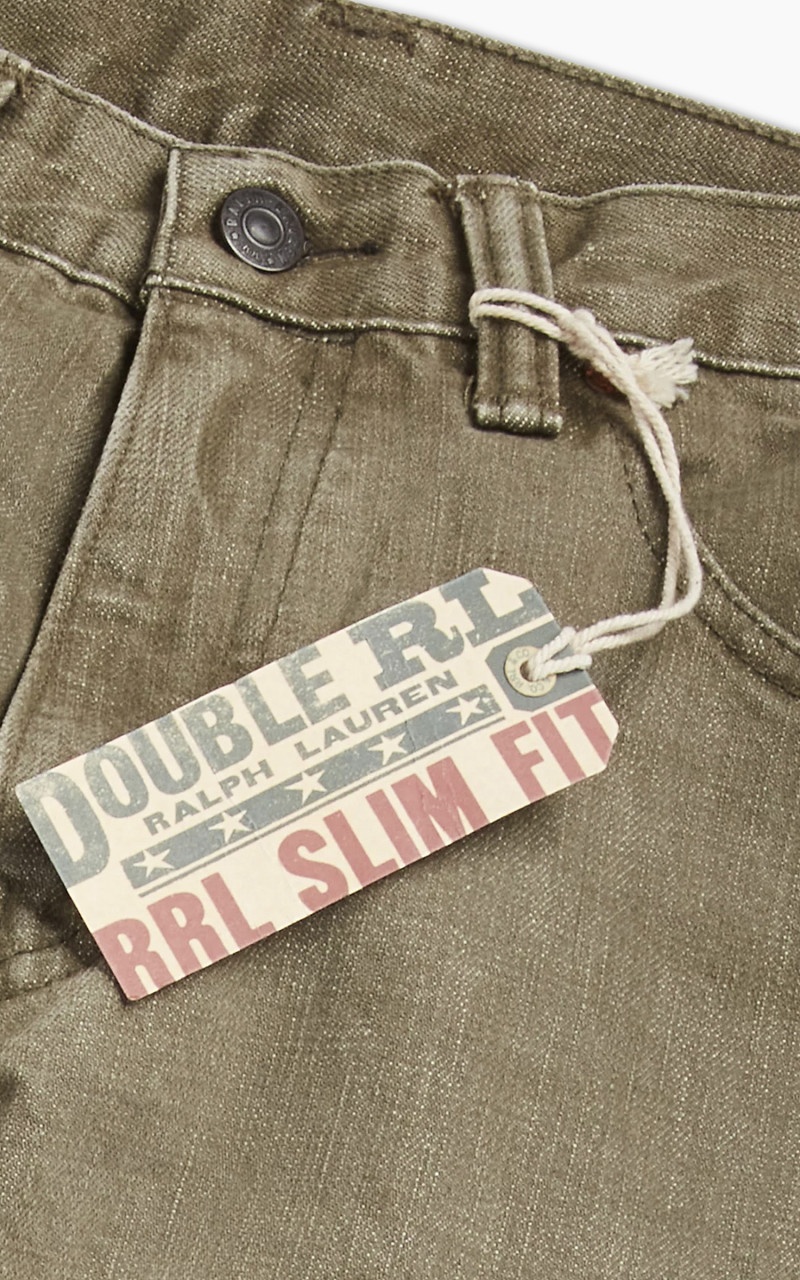 RRL by Ralph Lauren SLIM FIT OLIVE JEAN OLIVE | REVERSIBLE