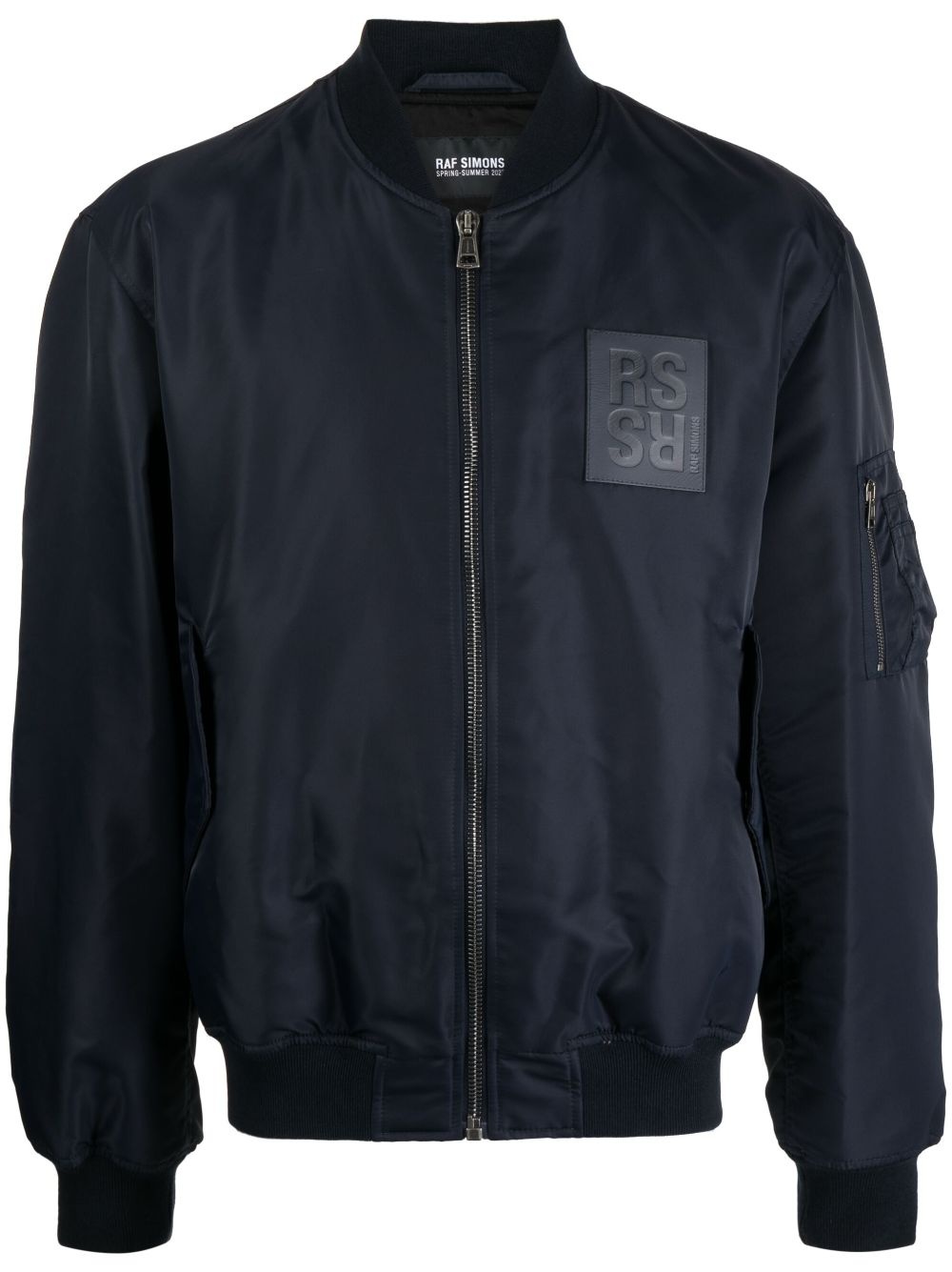 logo-patch bomber jacket - 1
