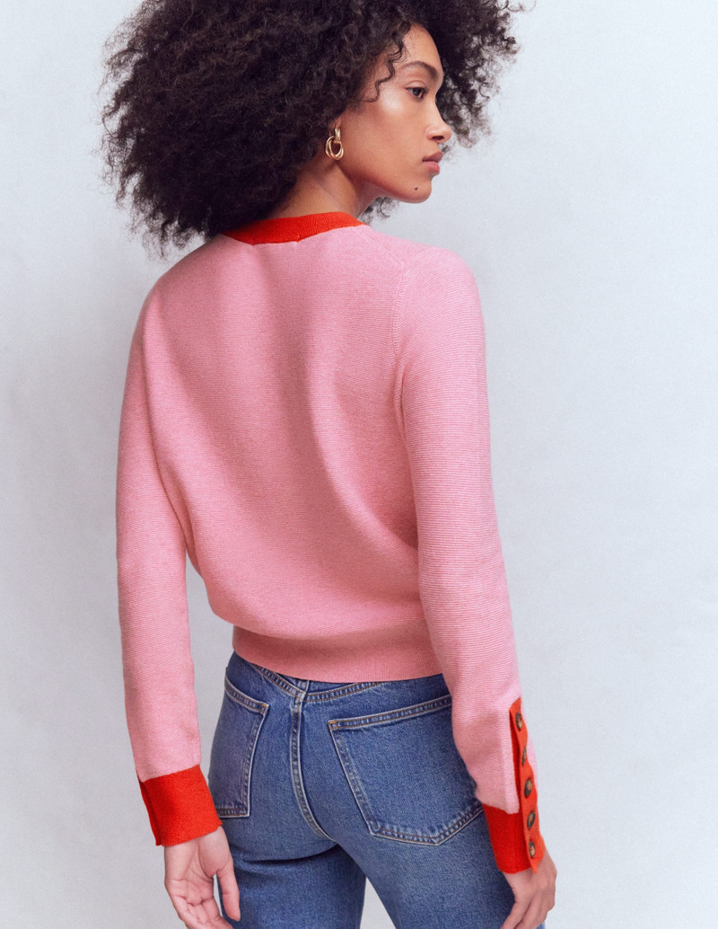Grace Colour Block Sweater-Pink Lady 4