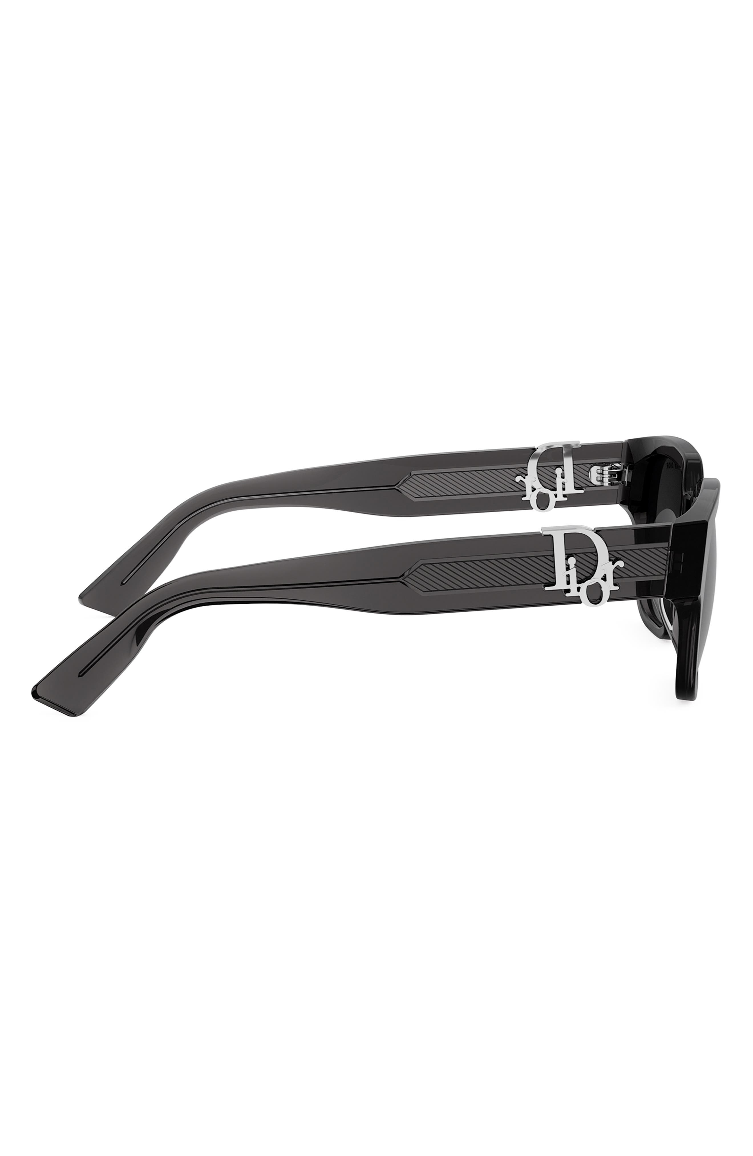'DiorOblique S1F 53mm Square Sunglasses in Grey/Other /Smoke at Nordstrom - 4