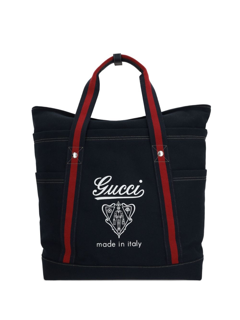 crest-print tote bag - 1