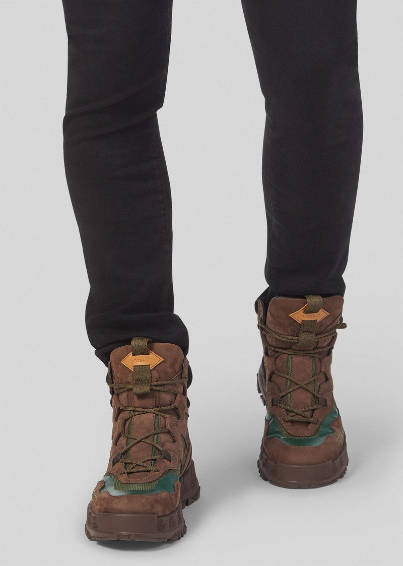 VERSACE Greca Rhegis Lace-Up Boots outlook