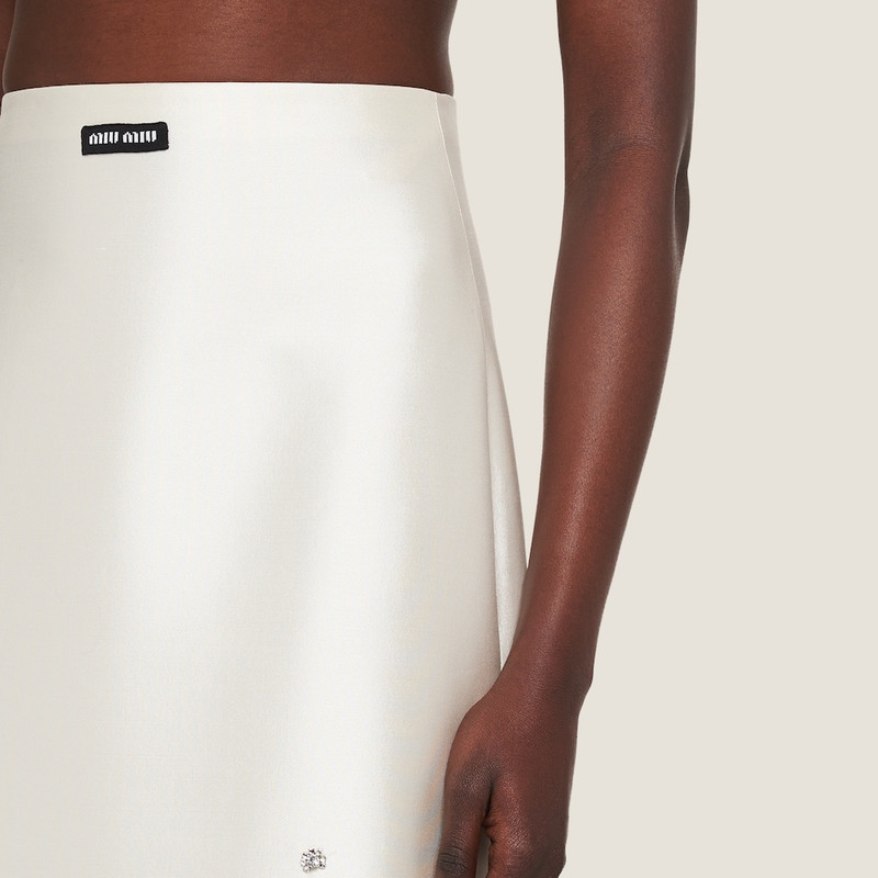 Embroidered silk and wool skirt 3
