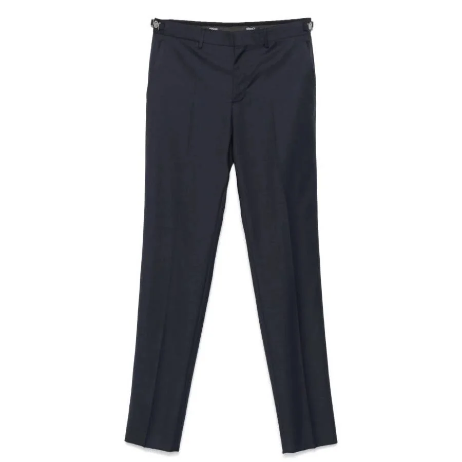 Versace Pleated Wool Formal Trousers - 1