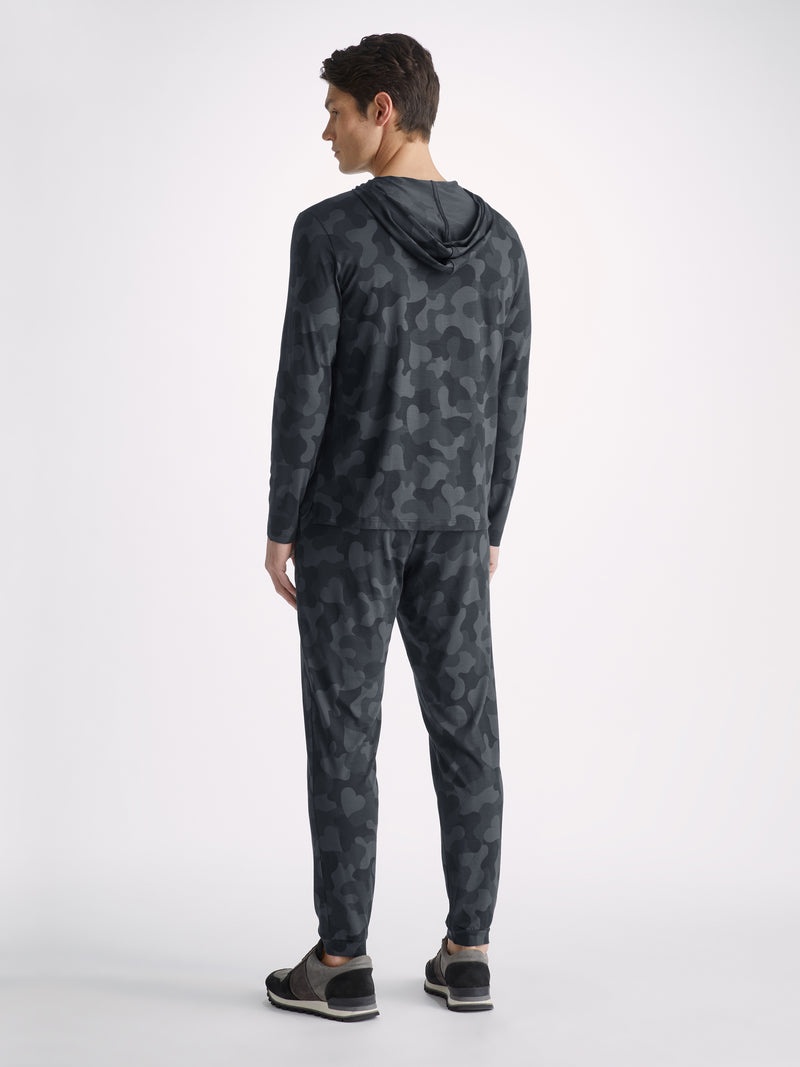 Men's Pullover Hoodie London 11 Micro Modal Black - 4