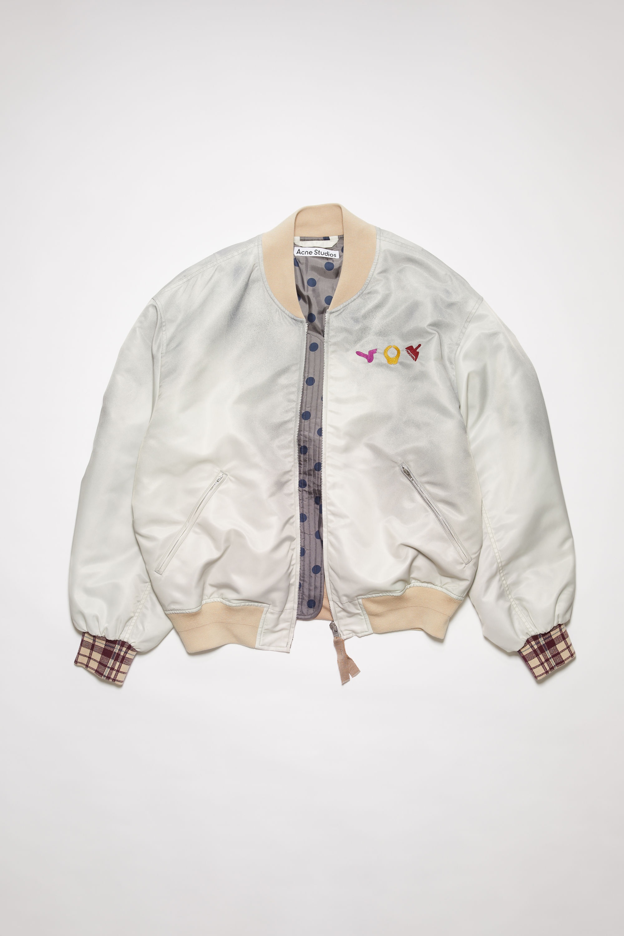Acne Studios Satin bomber jacket - White | REVERSIBLE