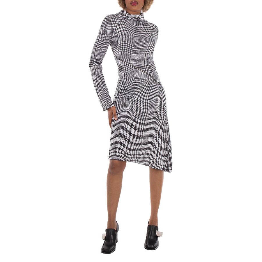 Burberry Houndstooth Pattern Midi Dress - 3