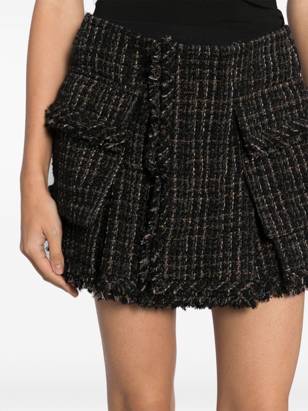 asymmetric tweed skirt - 5