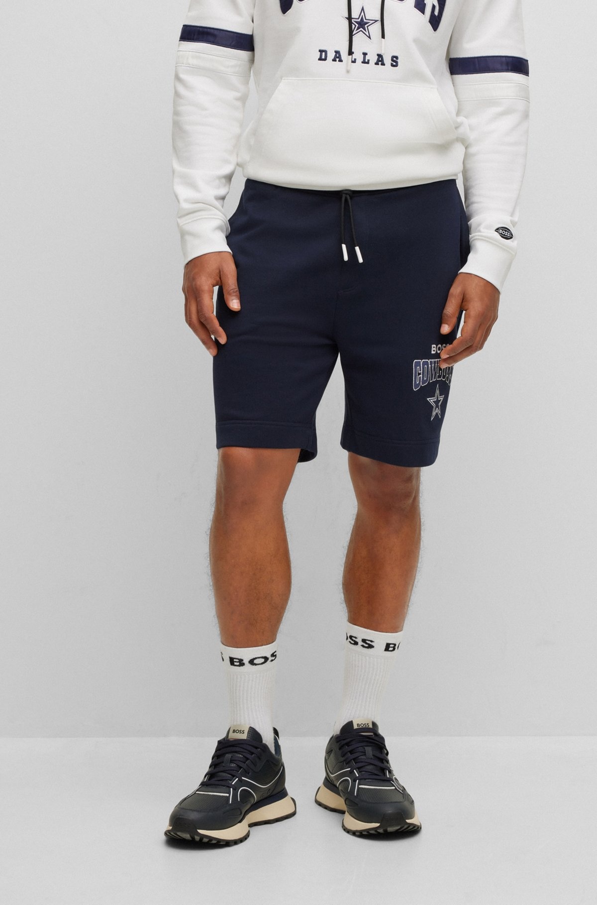 BOSS X NFL COTTON-TERRY SHORTS WITH COLLABORATIVE BRANDING - 2