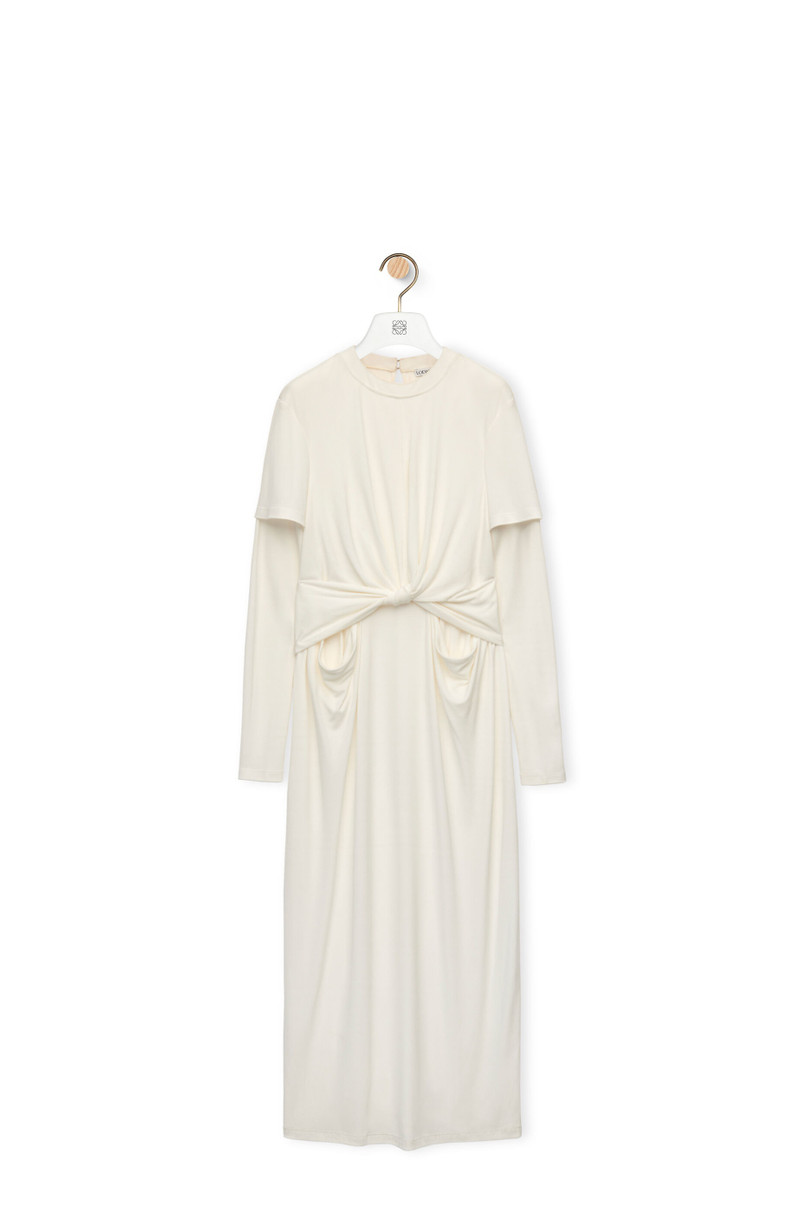 Draped dress in crepe jersey - 1