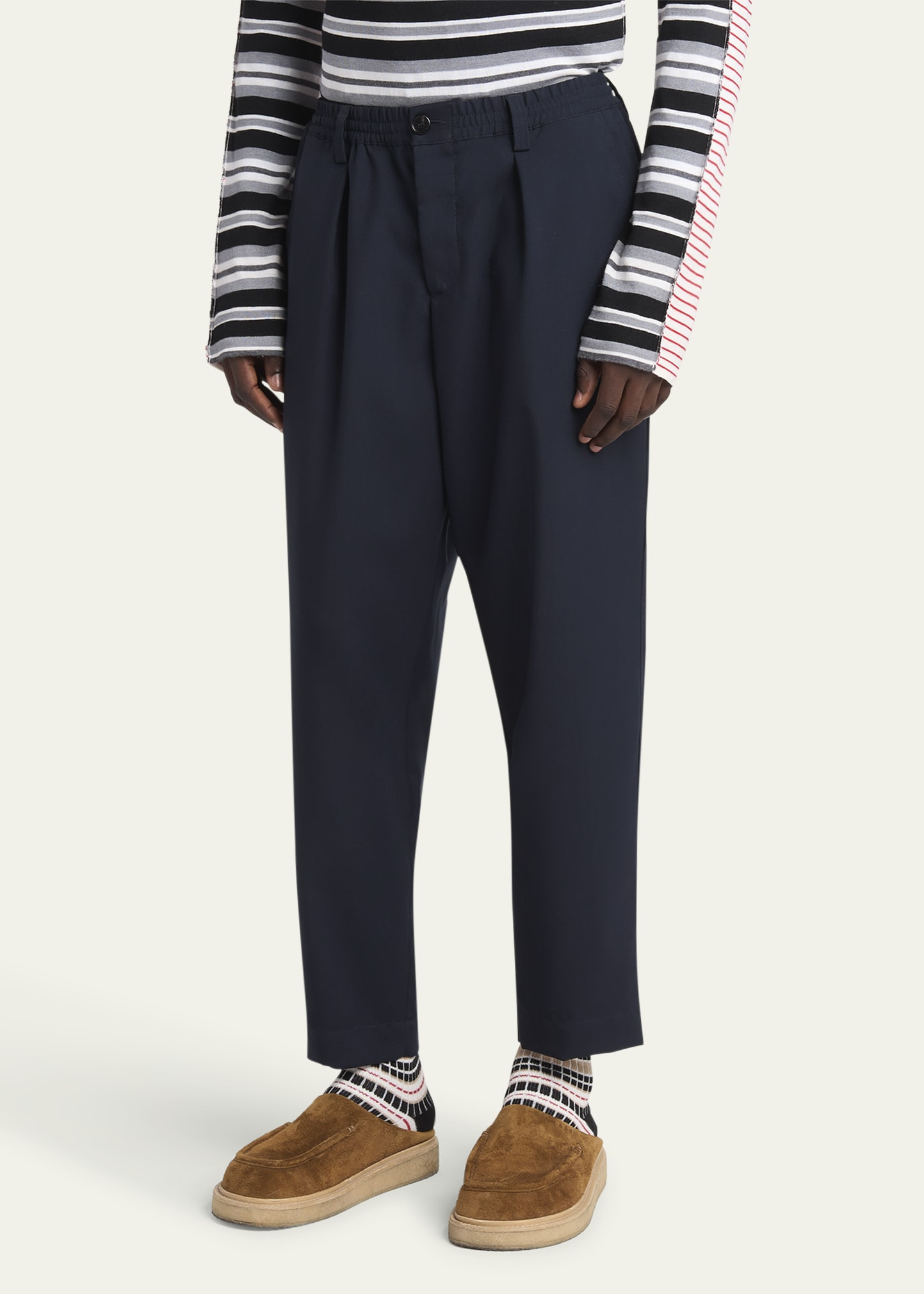 Men's Tropical Wool Cropped Trousers - 4