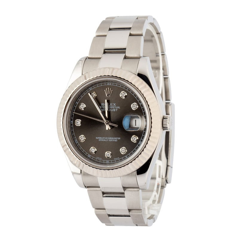 Pre-owned Rolex Datejust II 116334 Diamond Dial - 2