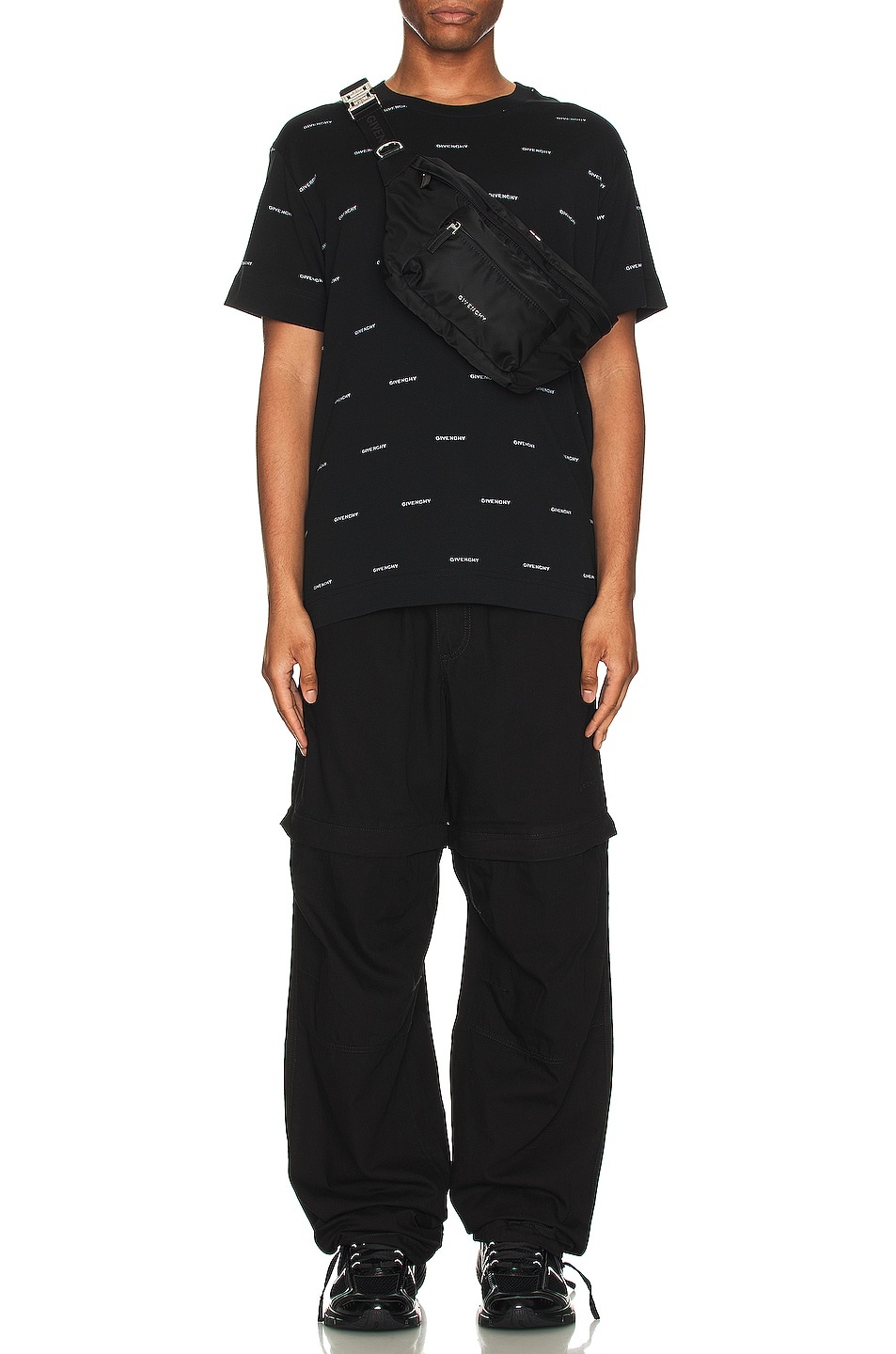 Givenchy TWO IN ONE DETACHABLE ZIP OFF PANTS IN LIGHT DENIM