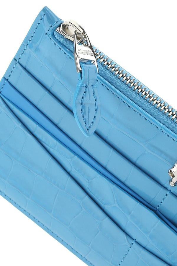 Light-blue leather pouch - 4
