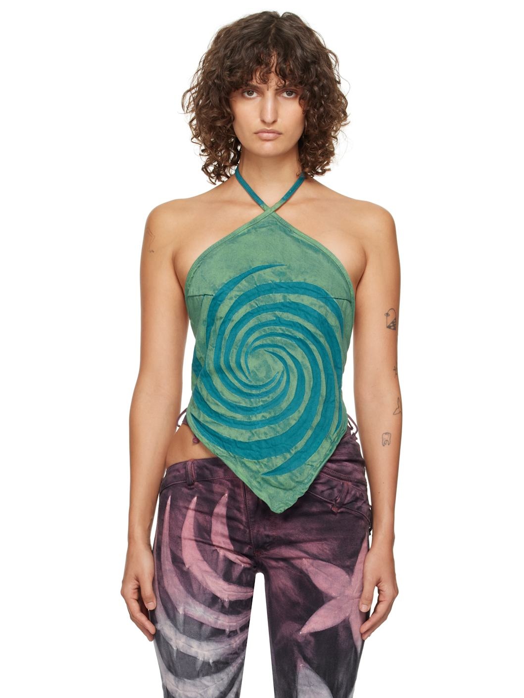 Green & Blue Bandana Tank Top - 1
