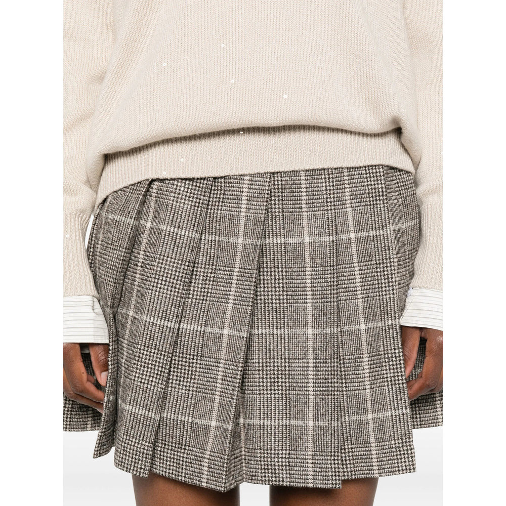 Brunello Cucinelli Grey Skirts - Pleated Skirts Women - 4