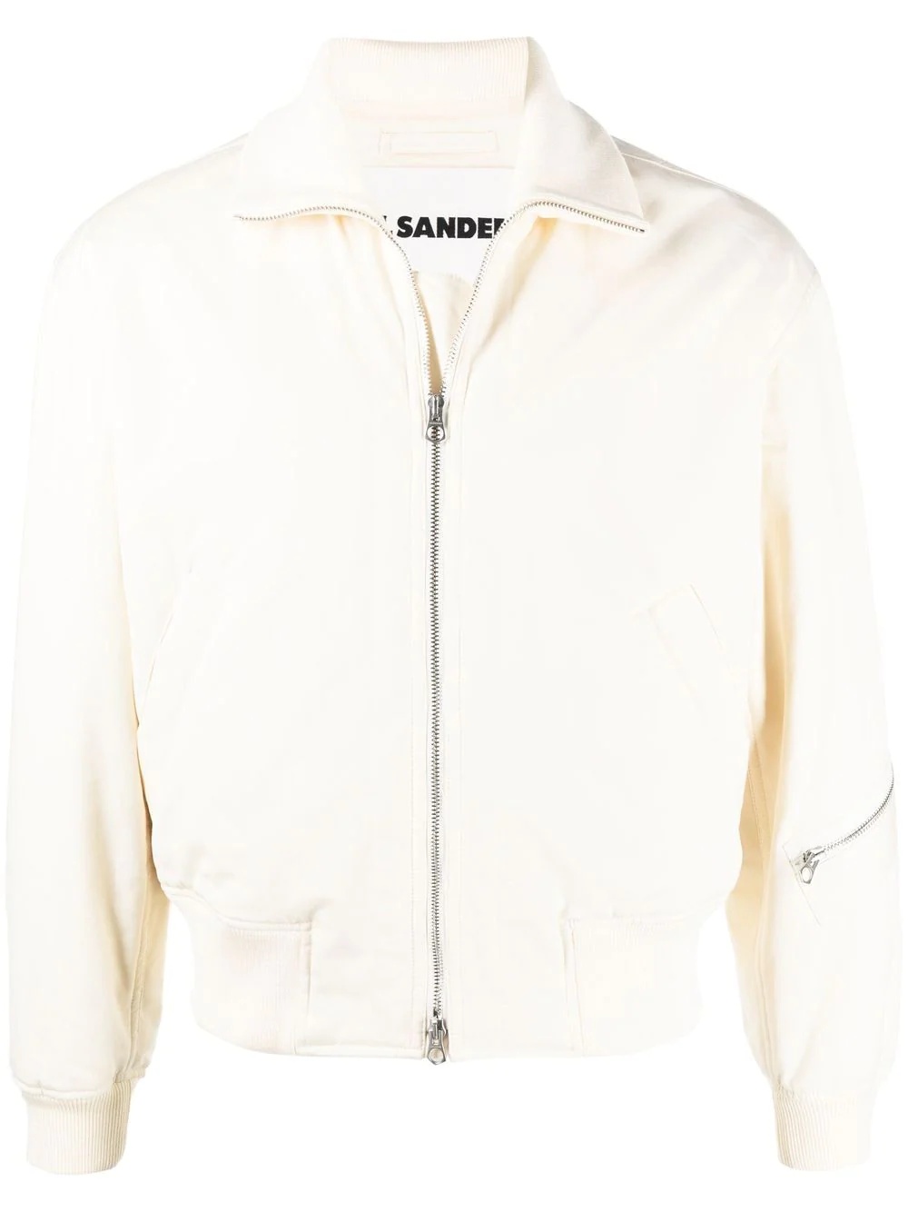 zip-front short bomber jacket - 1