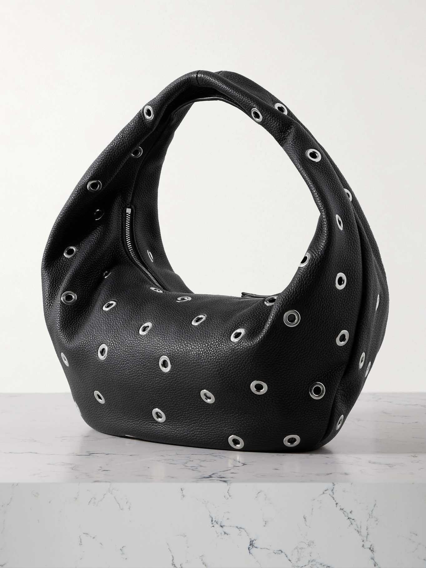 Olivia medium embellished textured-leather tote - 3