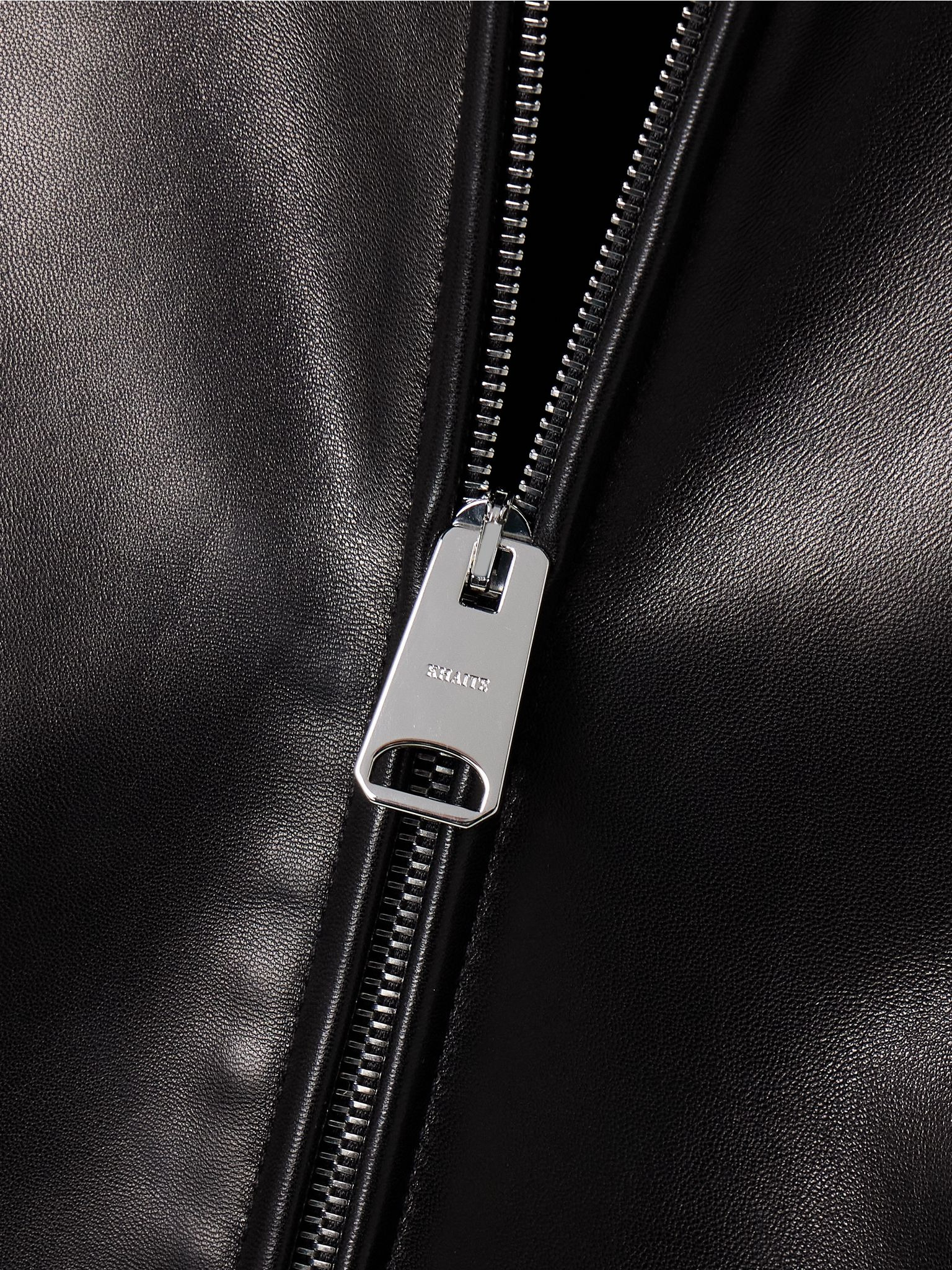 Jackson oversized leather bomber jacket Black - 4