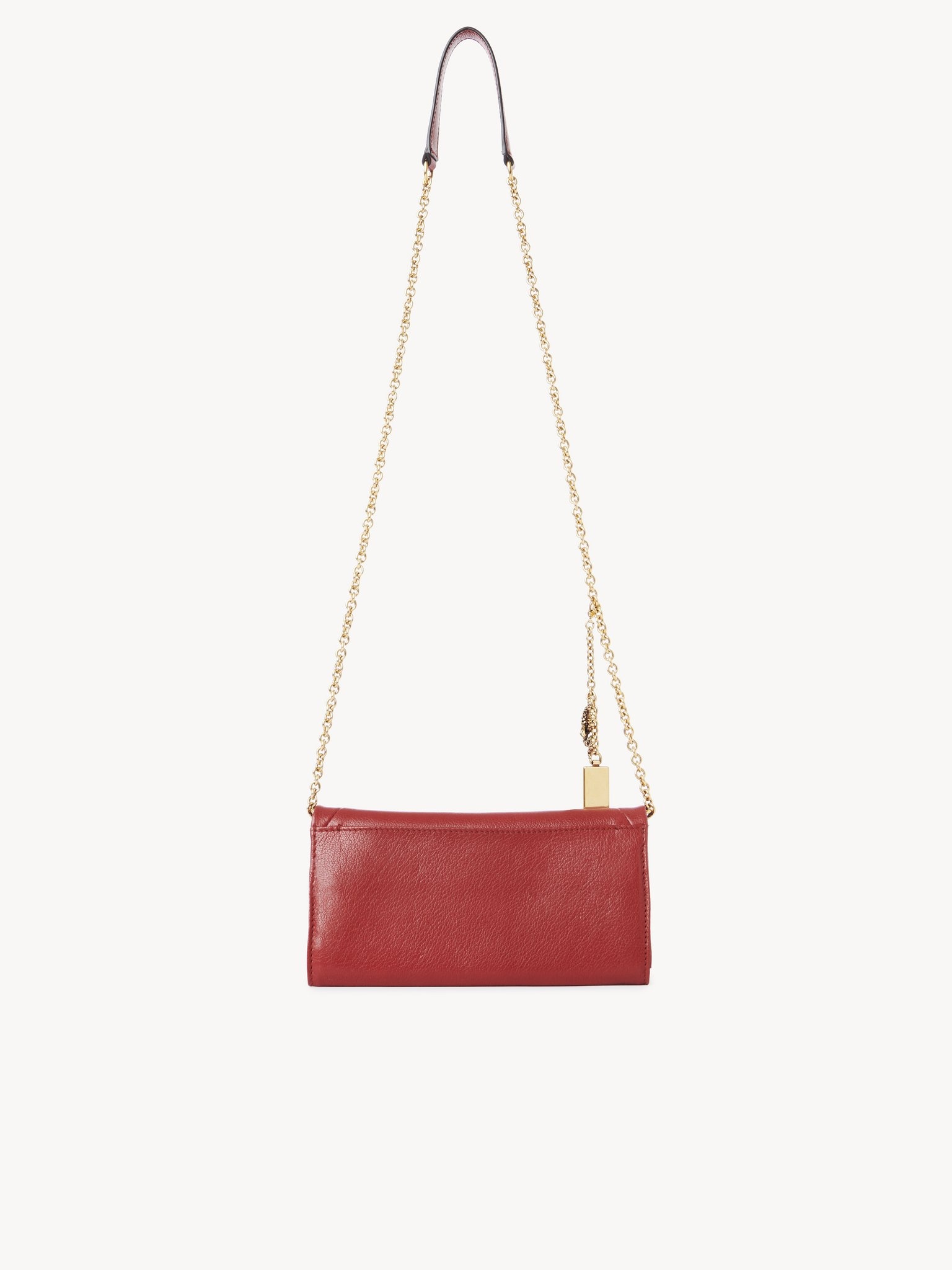 CHLOÉ SPIN FLAP WALLET ON CHAIN IN GRAINED LEATHER - 4